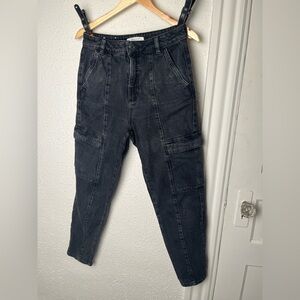 Dynamite Black High-Waist Cargo Jeans